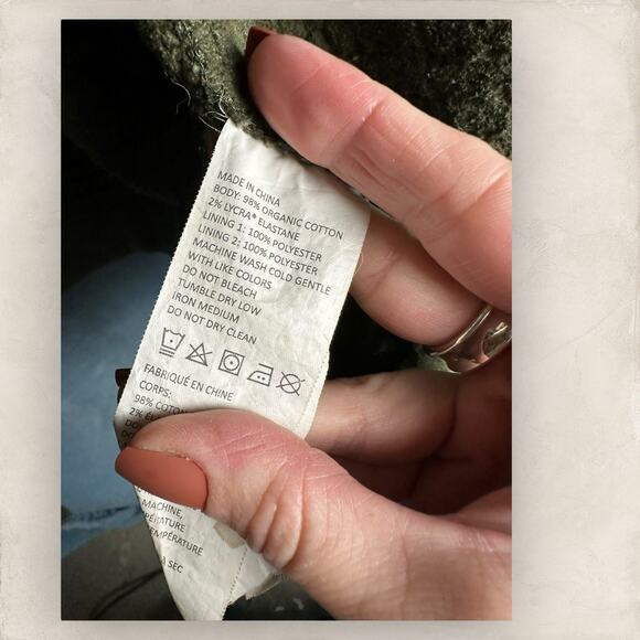 Prana Trip Utility Military Jacket Womens Sherpa Lined Green Coat Long Large - Picture 5 of 7